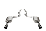 Corsa 24+ Frd MustangGT Touring Axle-Back Ex.Sys 3.0in Dual Rear Exit w/4.5in Blk PVD StraightCutTip