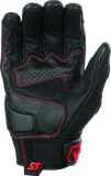 Speed and Strength Twist of Fate Leather Gloves Black/Red - Small