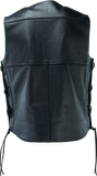 Kuryakyn Leather By River Road Old Skool Leather Vest Black - Large
