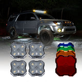 Diode Dynamics Stage Series SXS Rock Light Installer Kit - White Diffused M8 (4-pack)