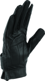 River Road Tucson Leather Perforated Gloves Black - Small