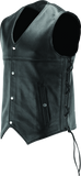 Kuryakyn Leather By River Road Old Skool Leather Vest Black - Large
