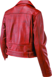 Kuryakyn Leather By River Road Arabian Spice Leather Jacket Red Womens - Small