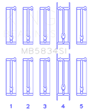 King Engine Bearings Chevrolet 121Ci/Ln2 134Ci Housing Bore +.002 (Size +0.75mm) Main Bearing Set