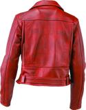 Kuryakyn Leather By River Road Arabian Spice Leather Jacket Red Womens - Small