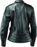 River Road Race Leather Jacket Black Womens - Small