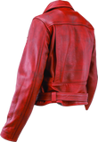 Kuryakyn Leather By River Road Arabian Spice Leather Jacket Red Womens - Small
