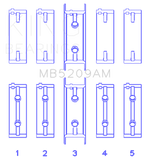 King Engine Bearings Mitsubishi 4G63/64/DOHC (Size +0.25mm) Main Bearing Set