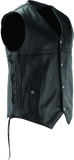 Kuryakyn Leather By River Road Old Skool Leather Vest Black - Large