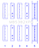 King Subaru EJ20/EJ22/EJ25 (Thrust in #5 Position) Tri-Metal Perf Main Bearing Set - Size +0.25mm