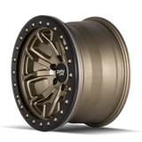 Dirty Life 9303 DT-1 17x9 / 8x170 BP / -12mm Offset / 130.8mm Hub Satin Gold Wheel - Beadlock