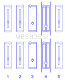 King Engine Bearings Chevrolet 121Ci/Ln2 134Ci +.002 (Size +0.50mm) Main Bearing Set