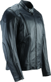 River Road Race Leather Jacket Black - Small