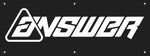 Answer Banner 36 inch X 96 inch - Black/White