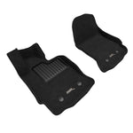 3D MAXpider 14-19 Chevrolet Corvette C7 Elegant Floor Mat Full Set (2pc) - Black