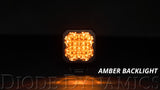 Diode Dynamics Stage Series C1 LED Pod Sport - Yellow Flood Flush ABL Each