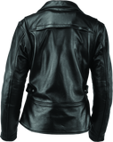 River Road Ironclad Classic Leather Jacket Black Womens - Small