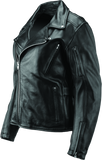 Kuryakyn Leather By River Road Ironclad Classic Leather Jacket Black Womens - Small