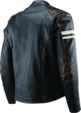 River Road Hoodlum Vintage Leather Jacket Black - Small