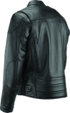 River Road Race Leather Jacket Black - Small