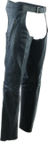 River Road Longhaul Leather Chaps Black - Large