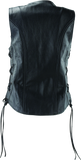 River Road Sapphire Leather Vest Black Womens - Small
