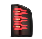 AlphaRex 07-14 Chevrolet Silverado 1500/2500HD/3500HD Luxx-Series LED Tail Lights Blk w/Smoked Lens