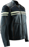 Kuryakyn Leather By River Road Hoodlum Vintage Leather Jacket Black - Small