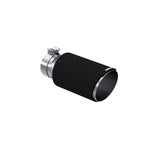 MBRP Universal Carbon Fiber Tip 6in OD/4in Inlet/12in L - Angle Cut Tip