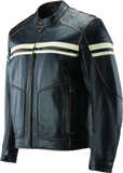 River Road Hoodlum Vintage Leather Jacket Black - Small