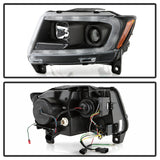 Spyder 11-13 Jeep Grand Cherokee (Xenon/HID Model Only) Light Bar Projector Headlights - Black