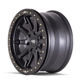 Dirty Life 9304 DT-2 17x9 / 5x127 BP / -12mm Offset / 78.1mm Hub Matte Black Wheel - Beadlock