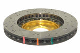 DBA 05-10 Ford Mustang GT / 11-13 V6 Front Drilled & Slotted 5000 Series 2 Piece Rotor w/ Gold Hat