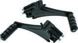 Kuryakyn Adjustable Passenger Pegs With ISO Small Pegs 10 and Up Black