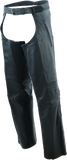 River Road Longhaul Leather Chaps Black - Large