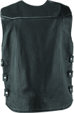 River Road Plains Leather Vest Black - Small