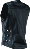 Kuryakyn Leather By River Road Plains Leather Vest Black Womens - Small