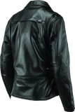 River Road Ironclad Classic Leather Jacket Black Womens - Small