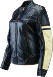Kuryakyn Leather By River Road Dame Vintage Leather Jacket Black Womens - Small