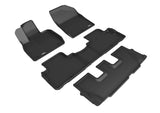 3D MAXpider 2020 Hyundai Palisade Kagu 1st & 2nd & 3rd Row Floormats - Black