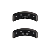 MGP 4 Caliper Covers Engraved Front & Rear Bowtie Red finish silver ch