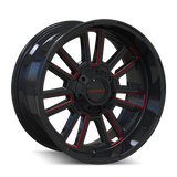 Mayhem 8115 Apollo 20x10 / 8x165.1 BP / -19mm Offset / 125.2mm Hub Black w/ Prism Red Wheel