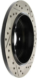 StopTech 03-09 Chrysler PT Cruiser Tur / 03-05 Dodge Neon SRT-4 Rear Right Slotted & Drilled Rotor