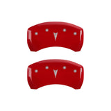 MGP 4 Caliper Covers Engraved Front Pontiac Rear Arrow Red Finish Silver Char 2007 Pontiac Solstice