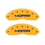 MGP 4 Caliper Covers Engraved Front & Rear MOPAR Yellow finish black ch