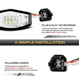 xTune 01-15 Honda Civic LED License Plate Bulb Assembly White 5500K LAC-LP-HA03 - Pair