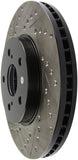 StopTech 02 Lexus ES 250/300/330/350 / 05-07 Toyota Avalon Slotted & Drilled Right Front Rotor