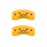 MGP 4 Caliper Covers Engraved F & R Chevy Racing Yellow Finish Black Char 2019 Chevrolet Bolt EV