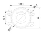 Oracle 100mm 15W Driving Beam LED Emitter - 6000K