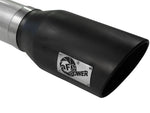 aFe MACHForce XP 5in DPF-Back Stainless Steel Exh Sys, Black tip, Ford Diesel Trucks 08-10 V8-6.4L